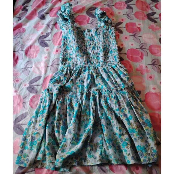 Girls Aerie Flower Halter Layered Summer Spring Dress size M - Picture 3 of 3